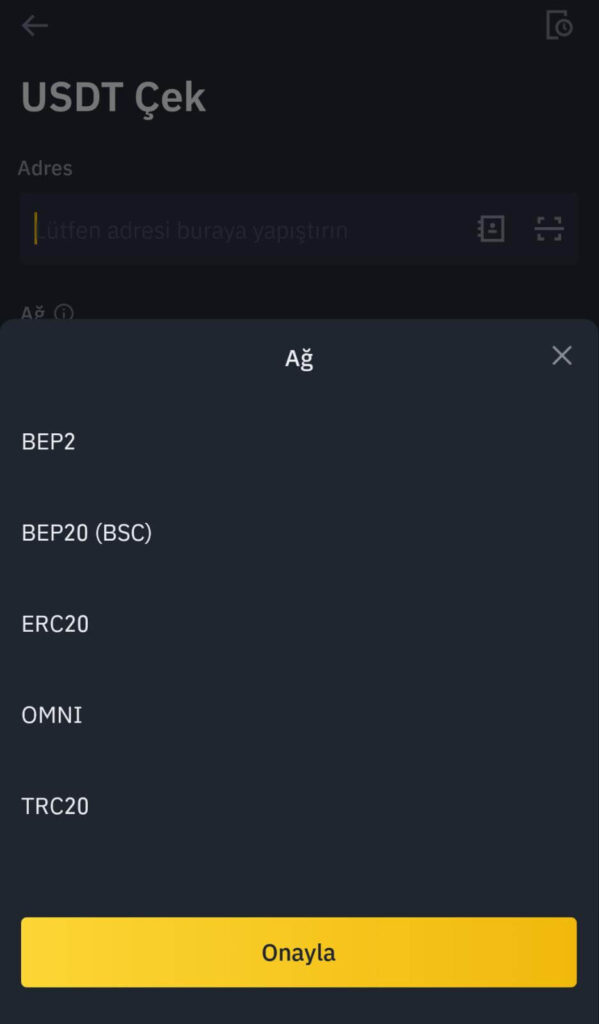 usdt transferi nasıl yapılır